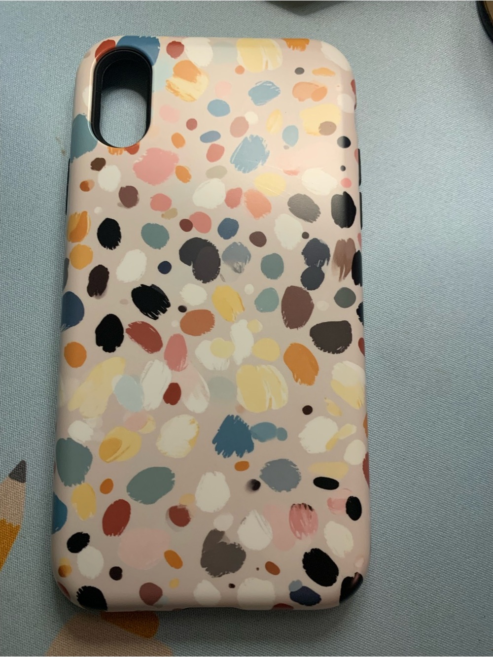 Multicolor Confetti Protective Phone Case - Pink Baser iPhone XR